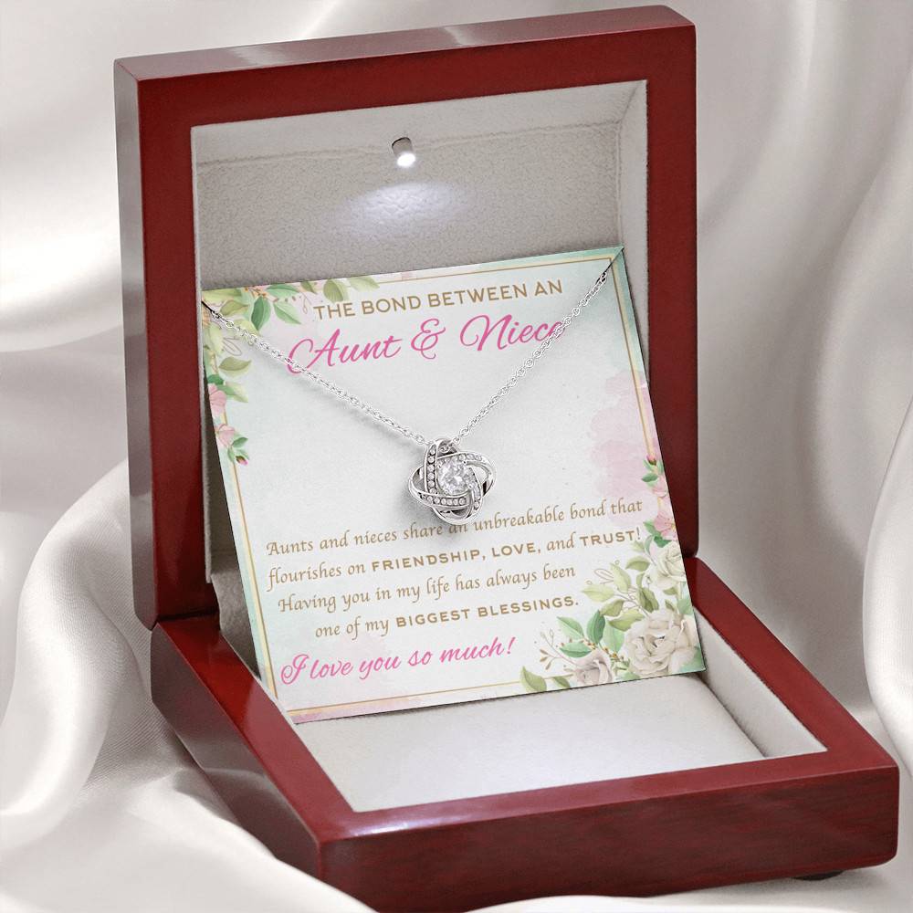 The Bond Between An Aunt And Niece I Love You So Much Love Knot Necklace - Aunt And Niece Gifts The Bond Between An Aunt And Niece I Love You So Much Love Knot Necklace - Aunt And Niece Gifts