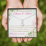 The Bond Between An Aunt And Niece I Love You So Much Alluring Beauty Necklace - Aunt And Niece Gifts The Bond Between An Aunt And Niece I Love You So Much Alluring Beauty Necklace - Aunt And Niece Gifts