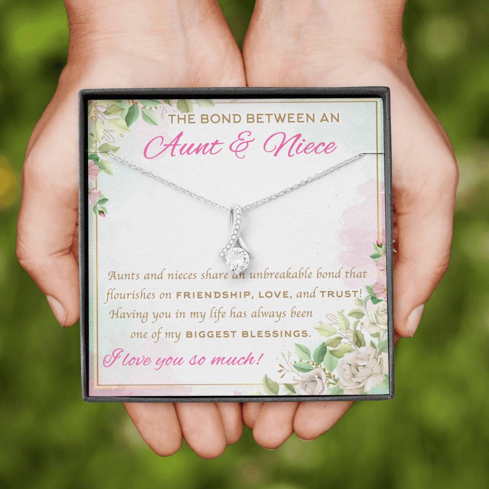 The Bond Between An Aunt And Niece I Love You So Much Alluring Beauty Necklace - Aunt And Niece Gifts The Bond Between An Aunt And Niece I Love You So Much Alluring Beauty Necklace - Aunt And Niece Gifts