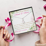 The Bond Between An Aunt And Niece I Love You So Much Alluring Beauty Necklace - Aunt And Niece Gifts The Bond Between An Aunt And Niece I Love You So Much Alluring Beauty Necklace - Aunt And Niece Gifts