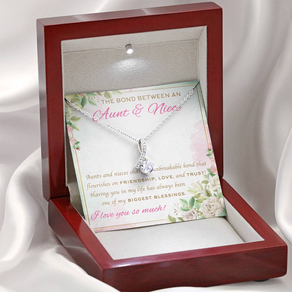 The Bond Between An Aunt And Niece I Love You So Much Alluring Beauty Necklace - Aunt And Niece Gifts The Bond Between An Aunt And Niece I Love You So Much Alluring Beauty Necklace - Aunt And Niece Gifts