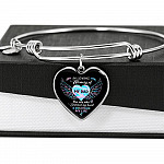 Angel Wings in Loving Memory of My Dad the One Who Warmed My Heart Brightened My Life Heart Pendant Necklace