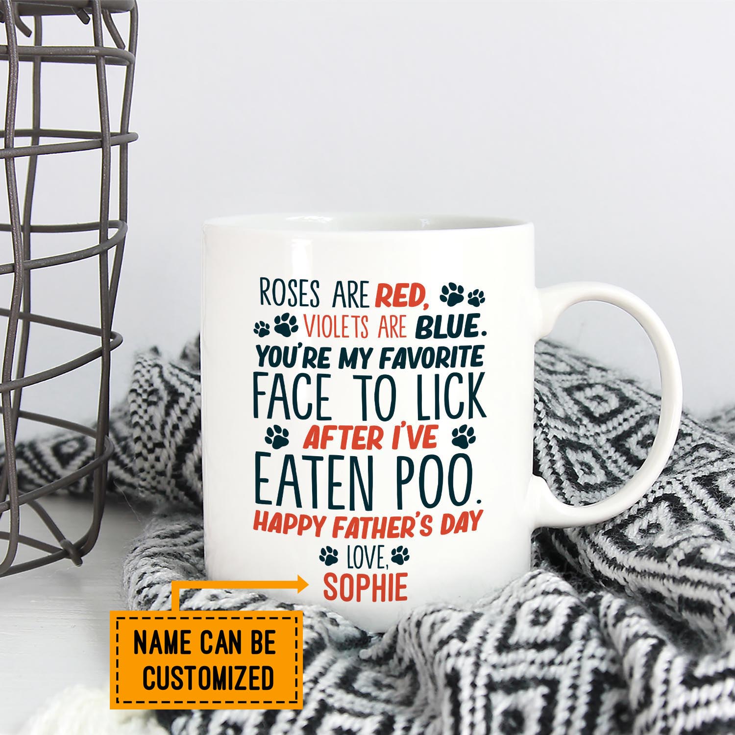 91 HG. Rose Dog Dad TEXT sample design mockup1