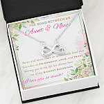 The Bond Between An Aunt And Niece I Love You So Much Infinity Heart Pendant Necklace - Aunt And Niece Gifts The Bond Between An Aunt And Niece I Love You So Much Infinity Heart Pendant Necklace - Aunt And Niece Gifts