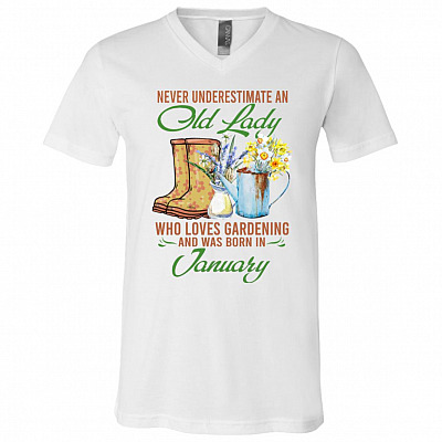 Personalized Never, White, V-Neck T-Shirt