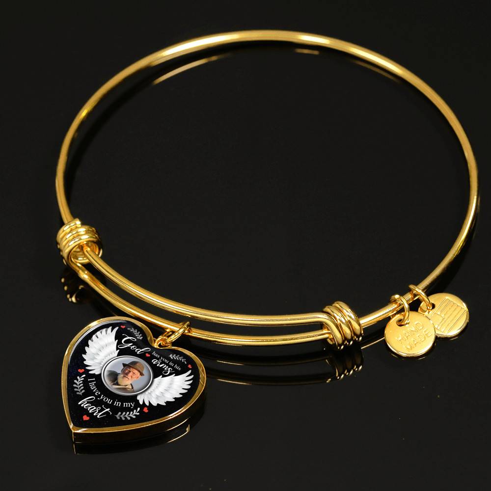 Personalized Photo God Has You In His Arms I Have You In My Heart Memorial Luxury Heart Pendant Necklace Personalized Photo God Has You In His Arms I Have You In My Heart Memorial Luxury Heart Pendant Necklace