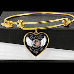Personalized Photo God Has You In His Arms I Have You In My Heart Memorial Luxury Heart Pendant Necklace