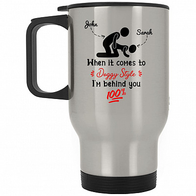 14 oz. Silver Travel Mug