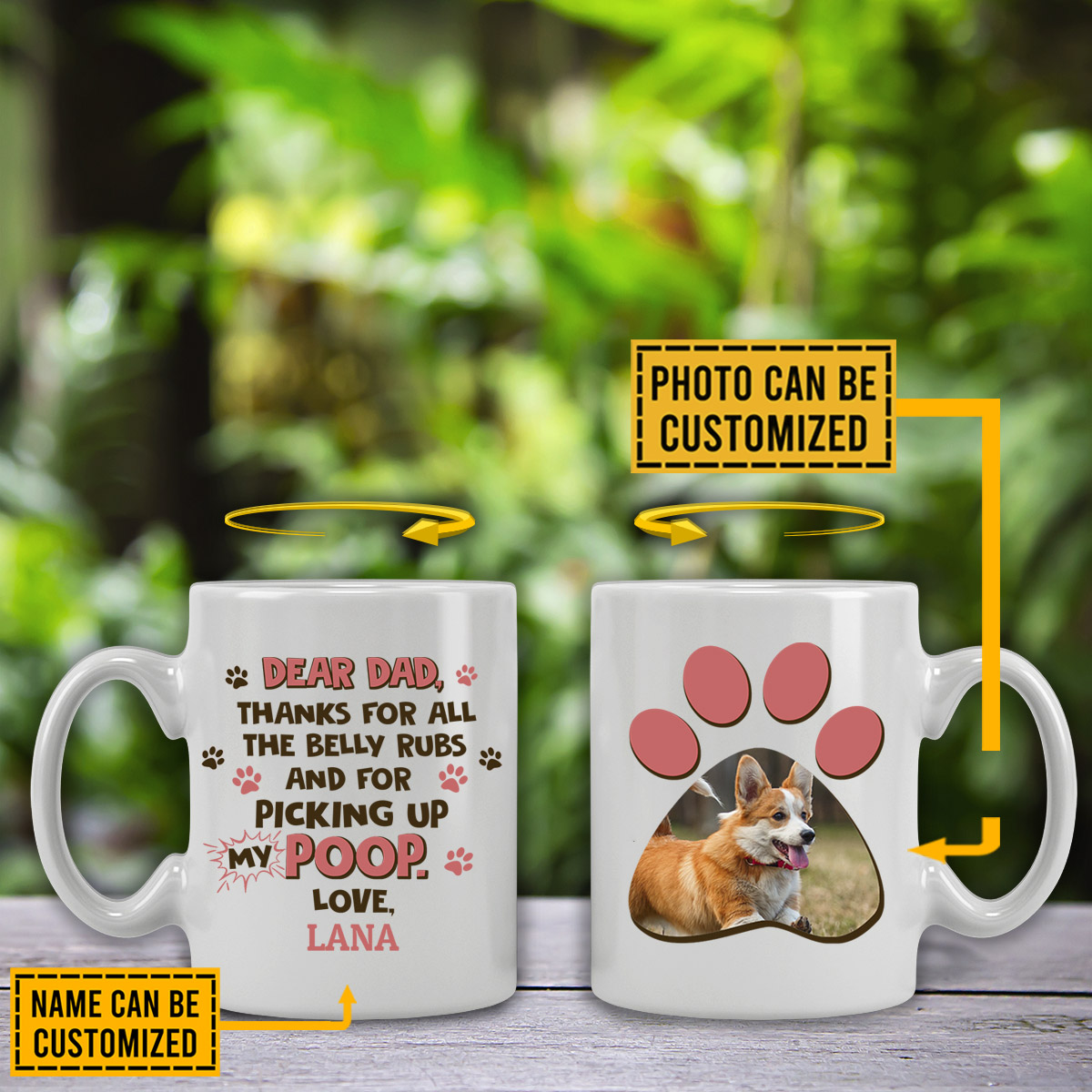 4VT. Thanks For All The Belly Rubs Photo mug mk1