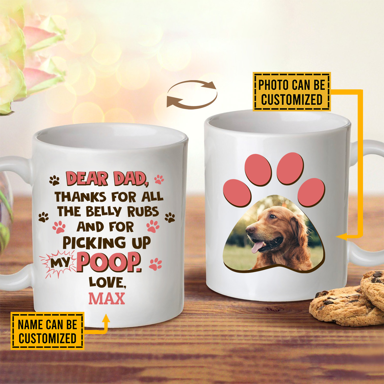 4VT. Thanks For All The Belly Rubs Photo mug mk3