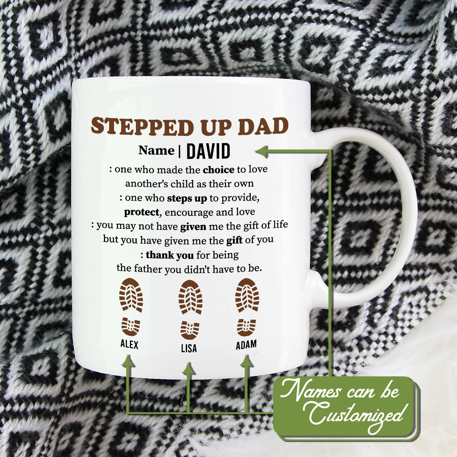 64 HG uu tien. Stepped Up Dad Mug_1