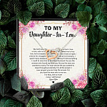 To My Daughter In law we Both Love The Same Man Interlocking Hearts Pendant Necklace - Gift For Daughter In Law Gift