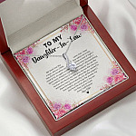 To My Daughter In law we Both Love The Same Man Alluring Beauty Pendant Necklace - Gift For Daughter In Law Gift