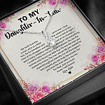 To My Daughter In law we Both Love The Same Man Alluring Beauty Pendant Necklace - Gift For Daughter In Law Gift