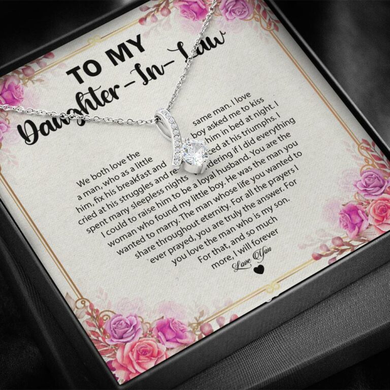 To My Daughter In law we Both Love The Same Man Alluring Beauty Pendant Necklace - Gift For Daughter In Law Gift