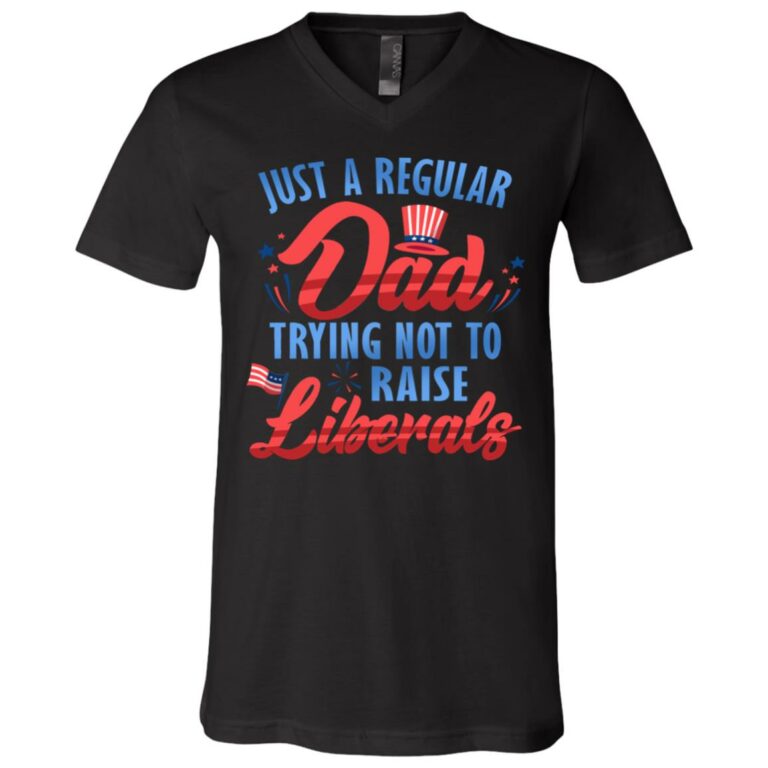dad t, Black, V-Neck T-Shirt