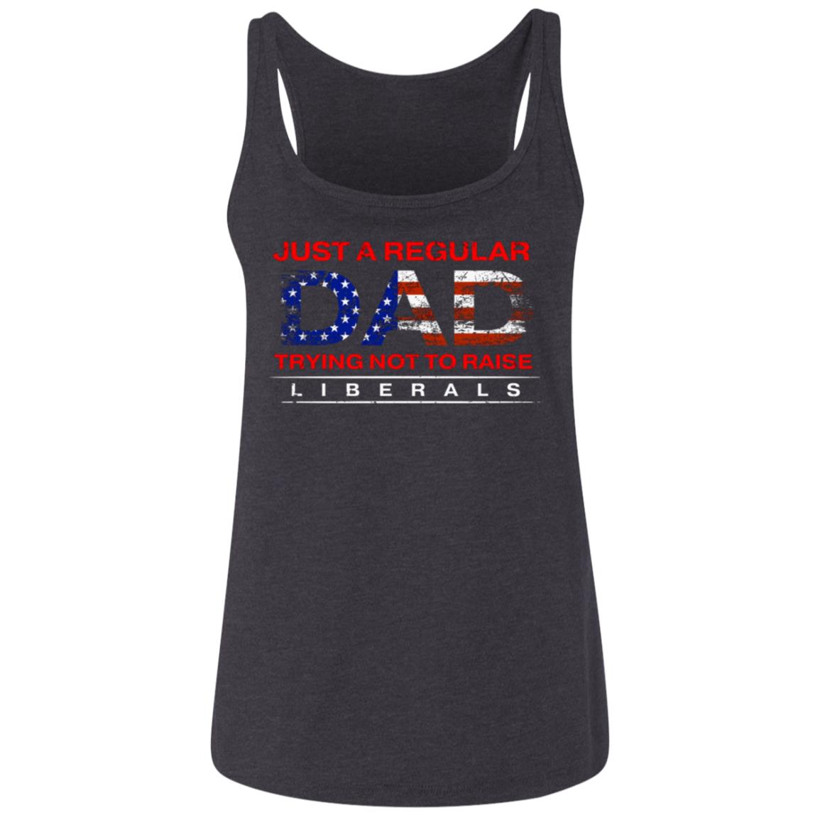 Just A Regular Dad tank Top, Dark Heather Grey, Ladies Tank Top