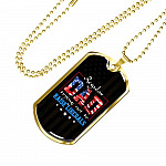 Regular Dad Trying Not To Raise Liberals American Flag Dog Tag Pendant Necklace - Republican Dad Gifts