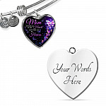 Angel Wings Mom I'll Hold You in My Heart Until I Hold You in Heaven Heart Pendant Necklace - Bangle