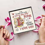 To My Smokin’ Hot Lady You’re the Only Buns for My Wiener I Love You Interlocking Heart Pendant Necklace