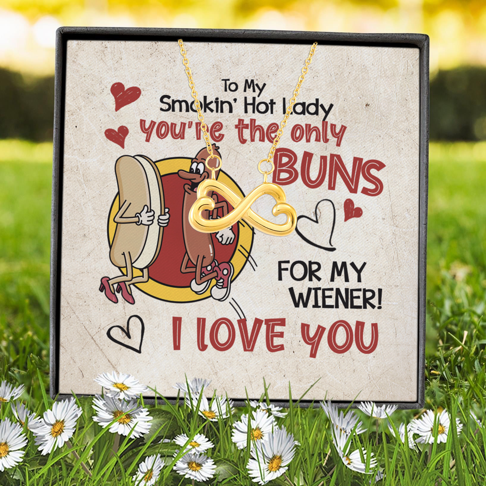 2KNG. Buns Wiener(4) Infinity Heart Necklace (Gold) 7