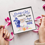 Father and Daughter Daddy's Girl I Used to Be His Angel Now He's Mine Memorial Interlocking Hearts Pendant Necklace Father and Daughter Daddy's Girl I Used to Be His Angel Now He's Mine Memorial Interlocking Hearts Pendant Necklace