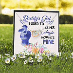 Father and Daughter Daddy's Girl I Used to Be His Angel Now He's Mine Memorial Interlocking Hearts Pendant Necklace Father and Daughter Daddy's Girl I Used to Be His Angel Now He's Mine Memorial Interlocking Hearts Pendant Necklace