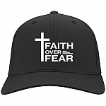 Faith Over Fear hat, Black, Twill Cap