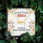 You're My Favorite Bitch To Bitch About Bitches With Scripted Love Pendant Necklace - Bestie Necklaces for Women