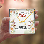 You're My Favorite Bitch To Bitch About Bitches With Scripted Love Pendant Necklace - Bestie Necklaces for Women