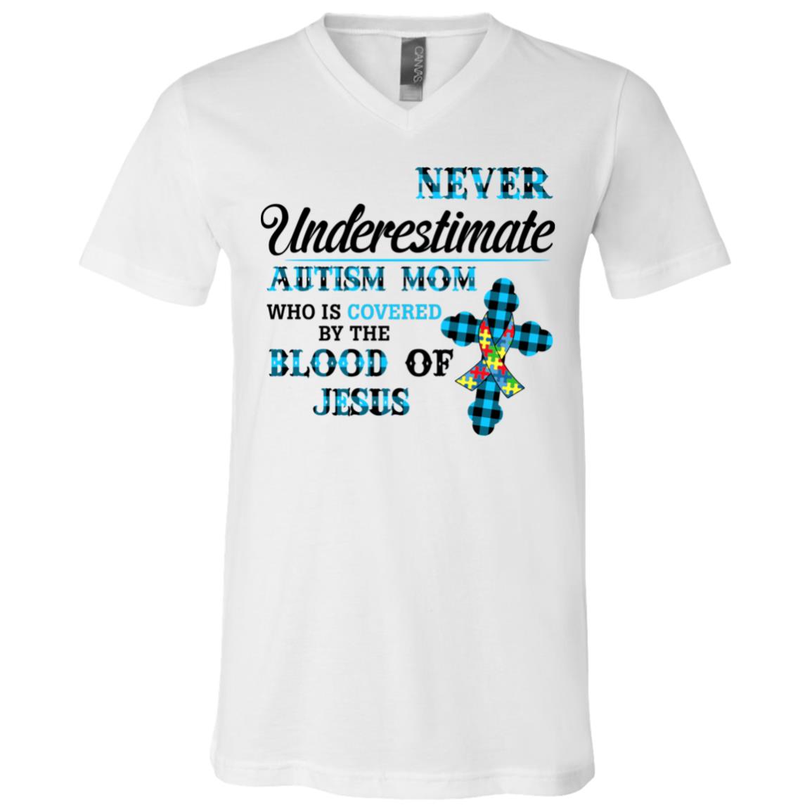 Never, White, V-Neck T-Shirt