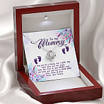 To My Mommy I May Just Be A Bump But I Love You More Than You Ever Know Love Your Tummy Love Knot Necklace