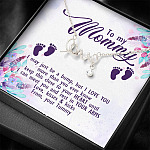 To My Mommy I May Just Be A Bump But I Love You More Than You Ever Know Love Your Tummy Scripted Love Necklace
