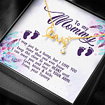 To My Mommy I May Just Be A Bump But I Love You More Than You Ever Know Love Your Tummy Scripted Love Necklace