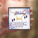 To My Mommy I May Just Be A Bump But I Love You More Than You Ever Know Love Your Tummy Scripted Love Necklace