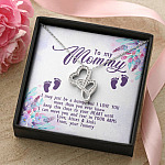 To My Mommy I May Just Be A Bump But I Love You More Than You Ever Know Love Your Tummy Double Hearts Necklace