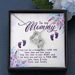 To My Mommy I May Just Be A Bump But I Love You More Than You Ever Know Love Your Tummy Double Hearts Necklace