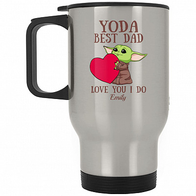 14 oz. Silver Travel Mug