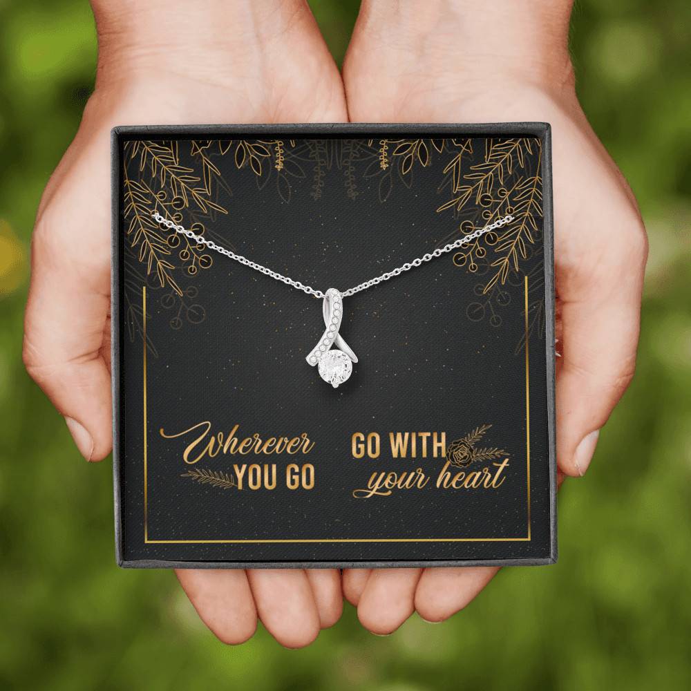 Graduation Gift for Daughter Wherever You Go Go with Your Heart Alluring Beauty Necklace Graduation Gift for Daughter Wherever You Go Go with Your Heart Alluring Beauty Necklace