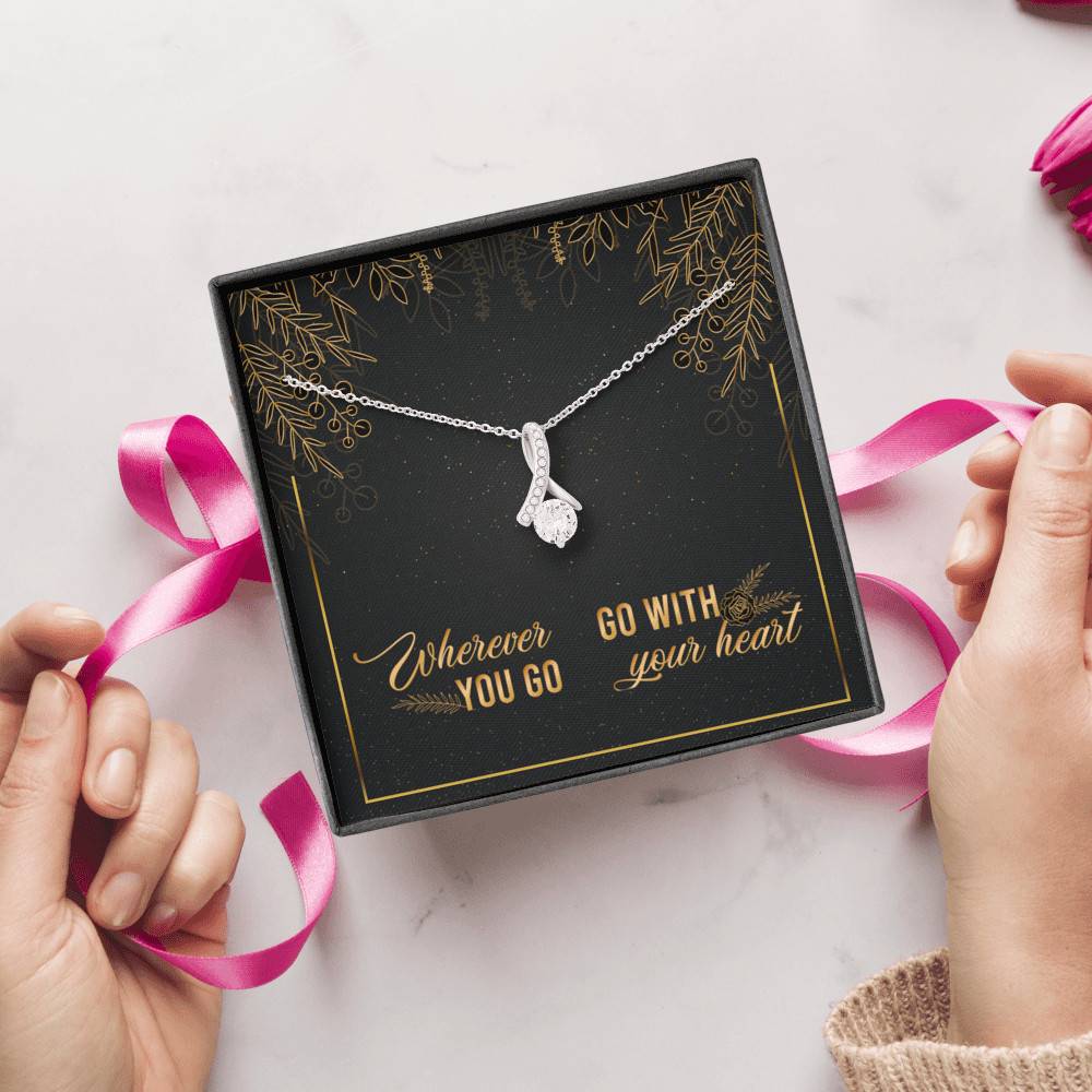 Graduation Gift for Daughter Wherever You Go Go with Your Heart Alluring Beauty Necklace Graduation Gift for Daughter Wherever You Go Go with Your Heart Alluring Beauty Necklace