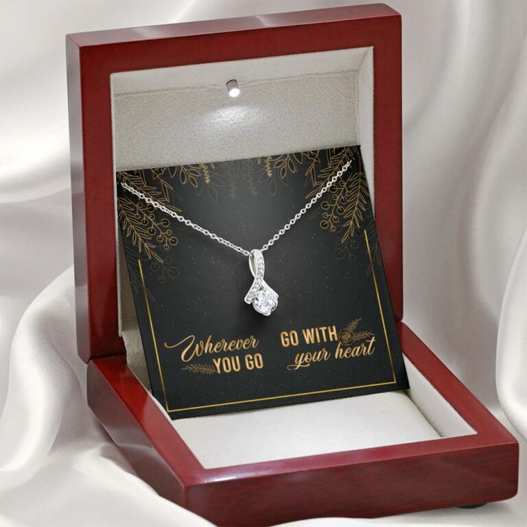 Graduation Gift for Daughter Wherever You Go Go with Your Heart Alluring Beauty Necklace