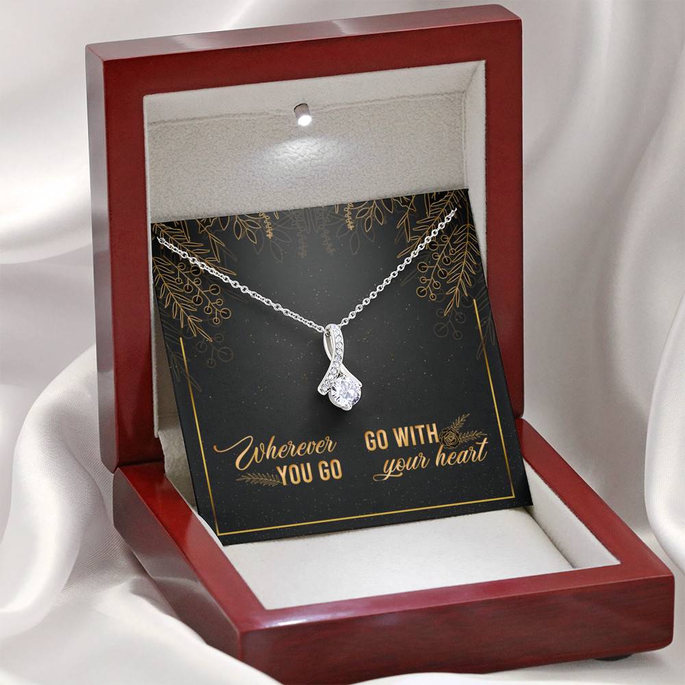 Graduation Gift for Daughter Wherever You Go Go with Your Heart Alluring Beauty Necklace Graduation Gift for Daughter Wherever You Go Go with Your Heart Alluring Beauty Necklace