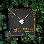Graduation Gift for Daughter Wherever You Go Go with Your Heart Love Knot Pendant Necklace Graduation Gift for Daughter Wherever You Go Go with Your Heart Love Knot Pendant Necklace