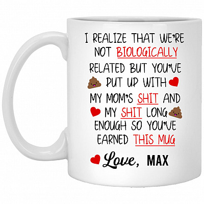 Personalized Happy Fathers Day, White, 11 oz. White Mug