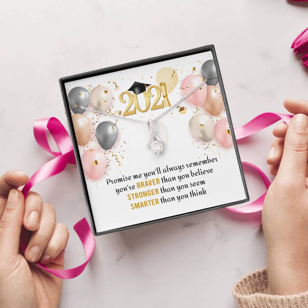 You're Braver Than You Believe Stronger Than You Seem Alluring Beauty Necklace - Graduation Gift Necklace You're Braver Than You Believe Stronger Than You Seem Alluring Beauty Necklace - Graduation Gift Necklace