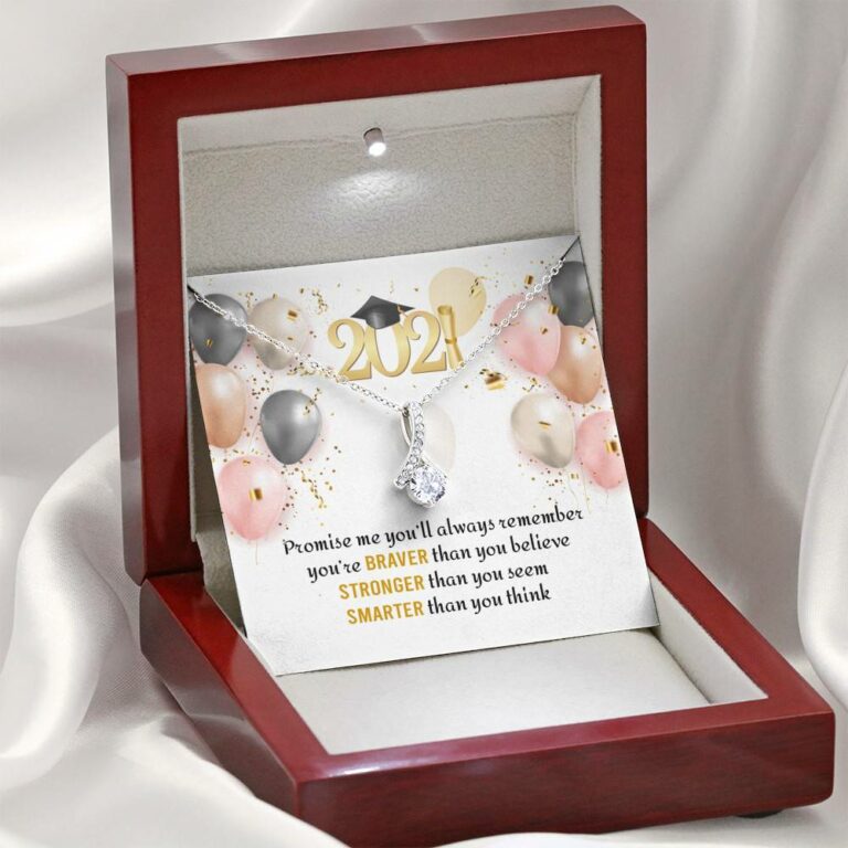 You're Braver Than You Believe Stronger Than You Seem Alluring Beauty Necklace - Graduation Gift Necklace
