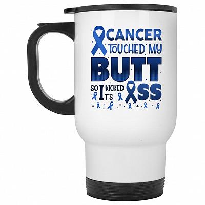 14 oz. White Travel Mug