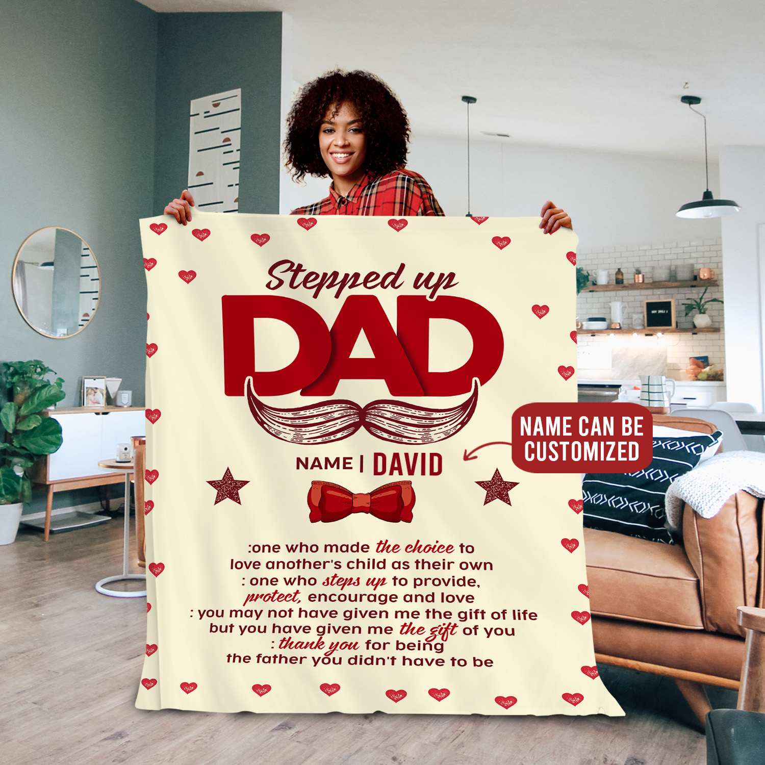 2VT. Stepped Up Dad Made The Choice blanket mk2