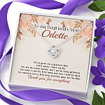 Personalized to My Boyfriend's Mom You've Given A Gracious Man Love Knot Pendant Necklace