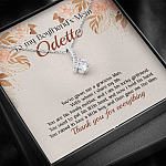 Personalized to My Boyfriend's Mom You've Given A Gracious Man Love Knot Pendant Necklace